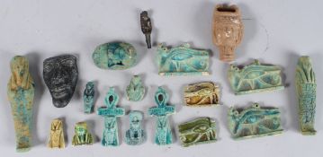 A COLLECTION OF EIGHTEEN EGYPTIAN ANTIQUITY PIECES.