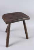 A CUTLERS THREE LEGGED STOOL