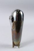 A NOVELTY ZEPPELIN COCKTAIL SHAKER. 9ins high.