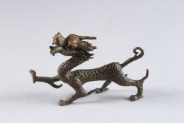 A JAPANESE BRONZE DRAGON. 4ins.