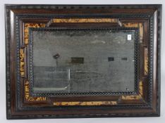 A VERY GOOD ITALIAN TORTOISESHELL RIPPLE MOULDED MIRROR 36ins x 26ins