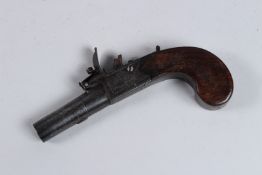A SMALL FLINTLOCK PISTOL by JOHN MANN, GLASGOW.