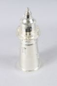 A NOVELTY LIGHTHOUSE COCKTAIL SHAKER. 13ins high.