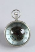 A GLASS BALL CLOCK,