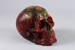 AN AMBER SKULL. 5.5ins.