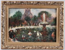 ANTOINE FERRACI (1890-1984) The Tuileries Gardens, Paris, oil on canvas, signed, 31cm x 44.5cm