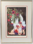 BERYL COOK (1926-2008) Fuchsia Fairies, limited edition colour print, published by Alexander Gallery