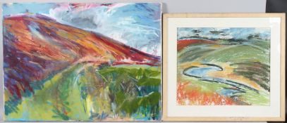 SARAH CLASPER 'St Agnes Beacon October' oil on canvas, signed inscribed verso, unframed, 60cm x 80cm