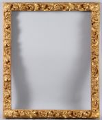 GILT SCROLL PICTURE FRAME stepped rebate, 64cm x 62.5cm and 69cm x 57cm