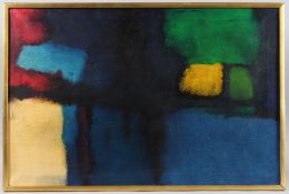 20TH CENTURY SCHOOL Abstract composition, oil on canvas, 50cm x 75cm