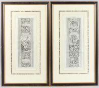 LE BRUN AFTER MENABUONJ 'Fiesole' and another 'Pisa' pair of antique etchings, 40cm x 23cm plate