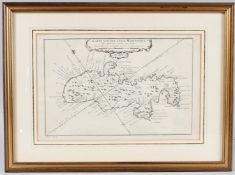 VON M BELLIN (18TH CENTURY) 'Karte von der Insel Martinique' map of the Island of Martinique, 22cm x