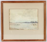 WILLIAM BENNER (1884-1964) Estuary scene, watercolour, signed, 25cm x 35.5cm
