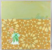 NETTLE GRELLIER 'Loner' oil on canvas, signed and dated verso, unframed, 60cm x 60cm