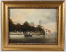 B BAUCKHAM view of Venice, oil on board, signed and dated 1913 28.5cm x 29cm