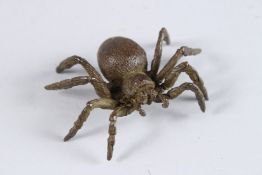 A JAPANESE OKIMONO BRONZE SPIDER. 2.75ins long.