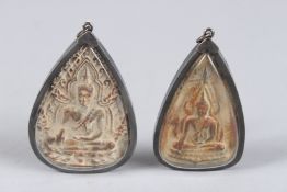 TWO ASIAN ICON PENDANTS.