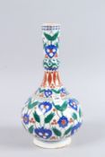 A GOOD TURKISH ISLAMIC VASE. 12ins high.