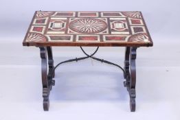 A VERY FINE 18TH CENTURY PORTUGESE OR SPANISH COLONIAL IVORY AND TORTOISESHELL INLAID WOODEN