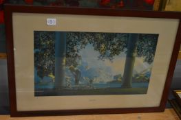 Maxfield Parrish, daybreak, colour print and another similar.