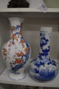 Two Japanese porcelain vases.