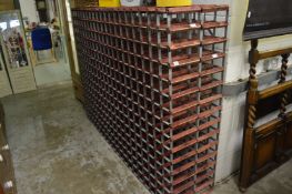 A pair of 300 bottle wine racks.