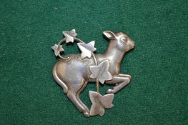 A Georg Jensen silver brooch.