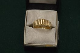 A gold ring.