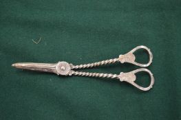 Pair of plated grape scissors.