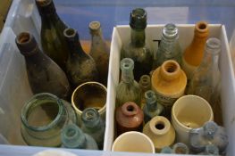 Quantity of old bottles and jars.