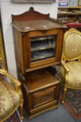 A Victorian combination music cabinet and coal purdonium.