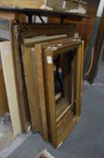 A small group of gilt picture frames.
