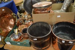Large quantity of copper and other metal ware.