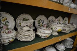 A quantity of Spode Victoria fruit and flower decorated dinnerware.