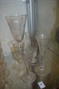 A collection of 19th century and later ale glasses.