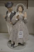 Good early Copenhagen porcelain figure of a young boy and girl.