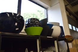 Various fibreglass and resin planters.