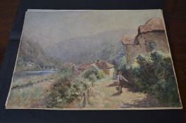 Unframed watercolours.