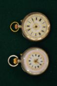 Two silver cased pocket watches.