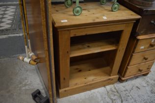 A small pine bookcase.