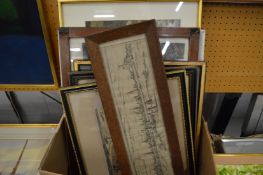 Various prints and engravings.
