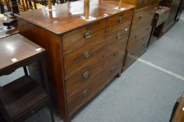 A 19th century mahogany straight front chest of two short and three long drawers.