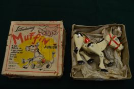 A boxed Muffin the Mule toy by Moko with original box.