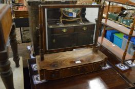 George III mahogany dressing table mirror.