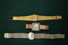 A group of ladies wristwatches to include an unusual Secory jump hour wristwatch.
