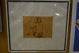 Study of a seated female figure.