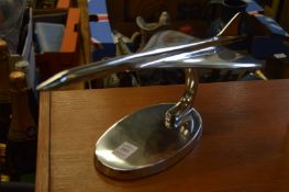 An aluminium model of Concorde.