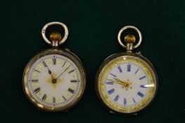 Two silver cased pocket watches.