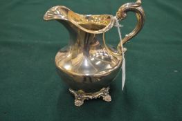 A good large silver cream jug.