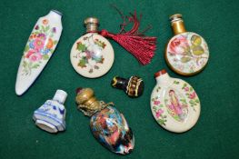 Porcelain scent bottles.